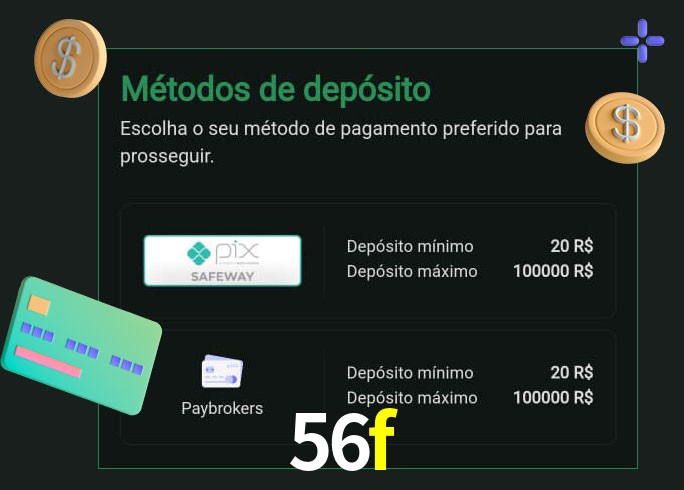 O cassino 56f oferece uma grande variedade de métodos de pagamento